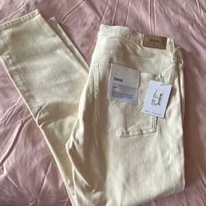 Edwin Cream Mid Rise Skinny Jeans